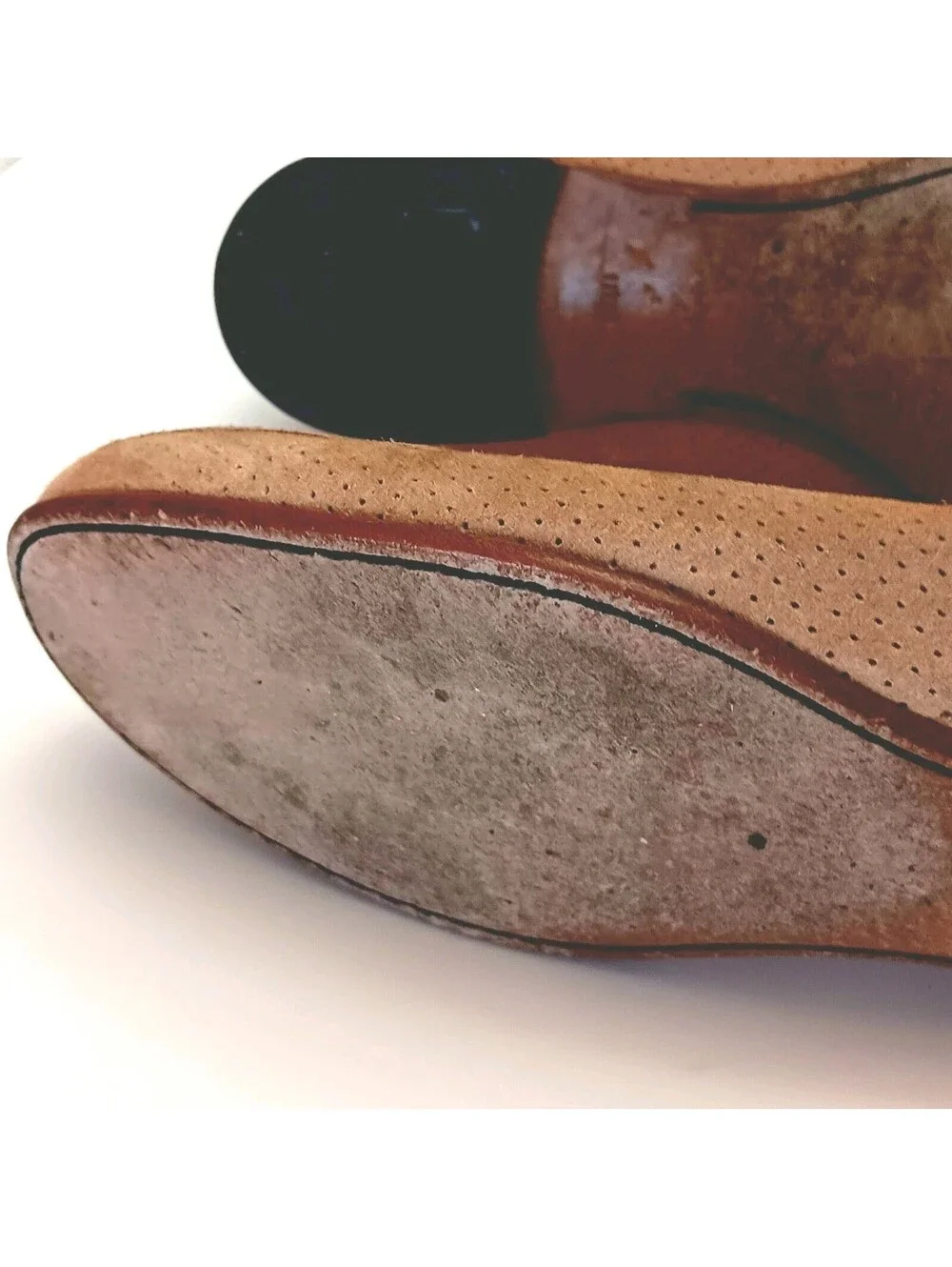 Mezlan Men's Slip-On Loafers Brown Suede Size 11.5 M Dress Shoes Perforated